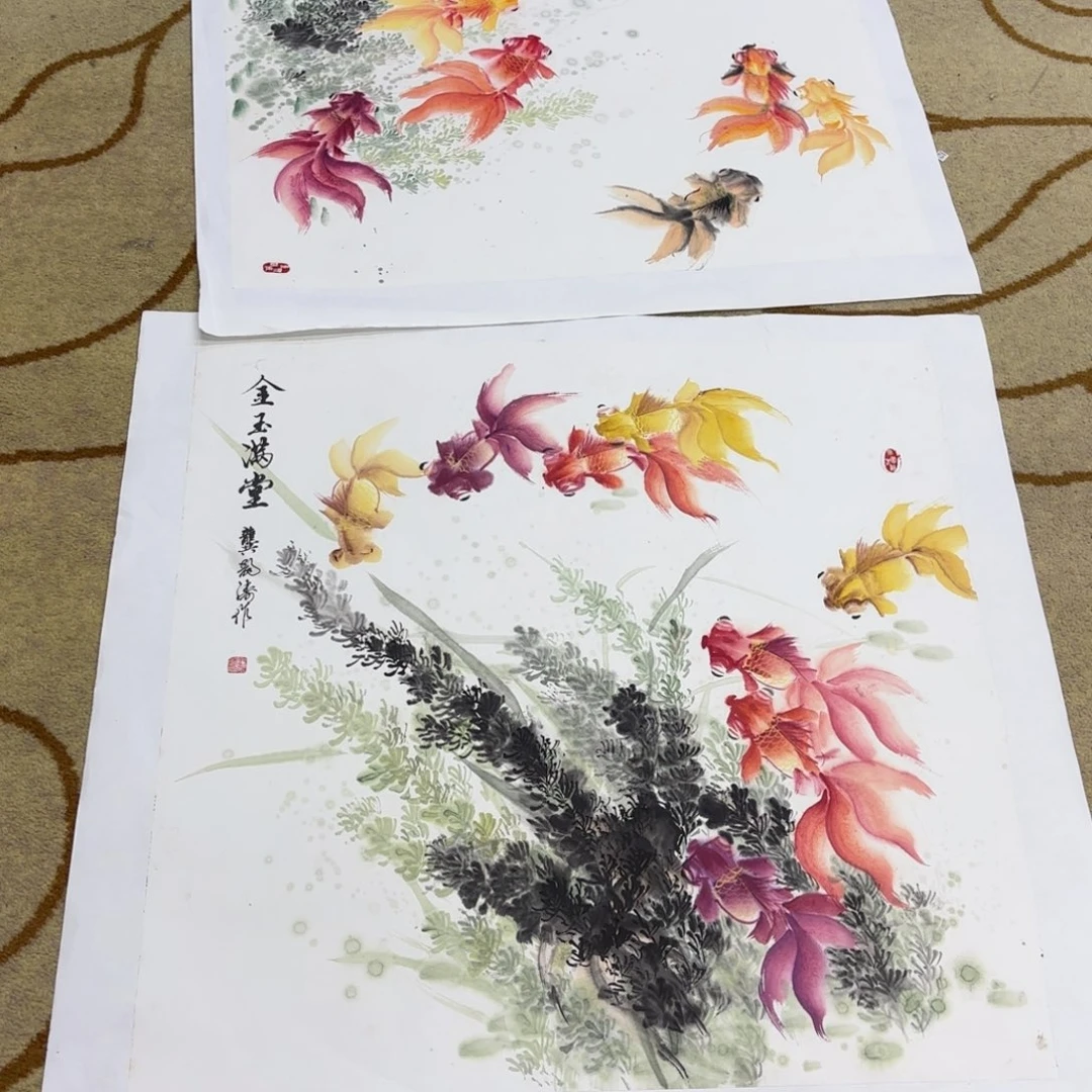 九***)国画龚韵涛老师作品刘