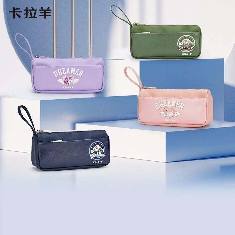 卡拉羊新款笔袋小学生男女孩可爱多隔层多功能文具袋儿童文具盒