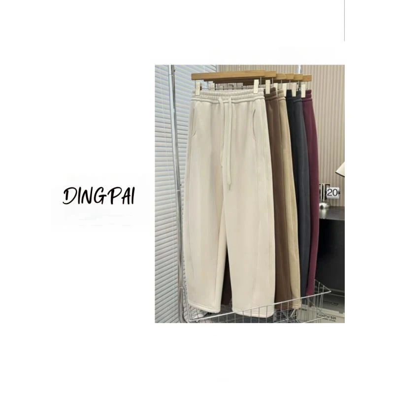 DP「惬意时光」2024加绒加厚女冬季百搭简约休闲裤DJ-8929