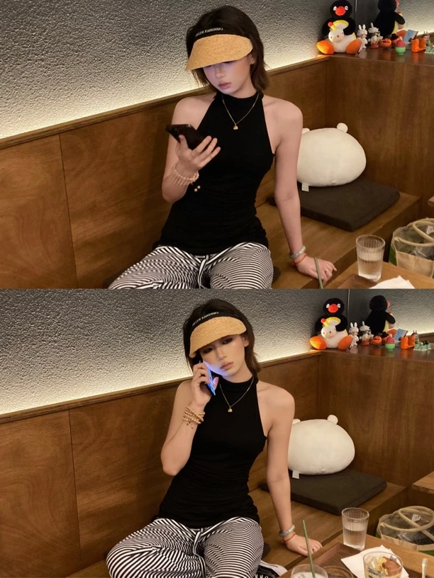 修身型轻职风休闲风背心吊带内搭短款夏季百搭无袖