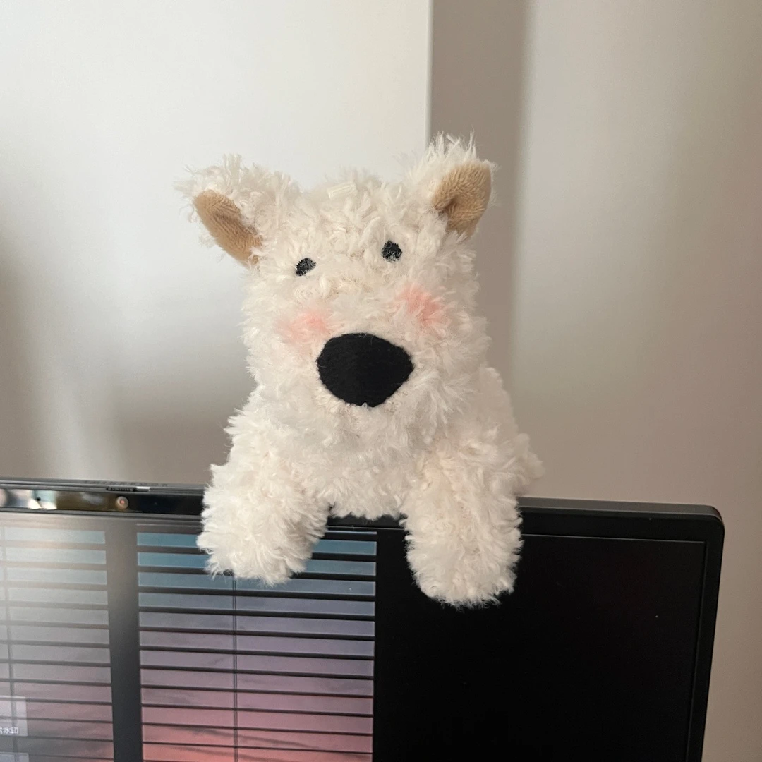 创意工艺品摆设趴趴公仔毛绒材质卡通风格经典款无装饰颜色电脑屏