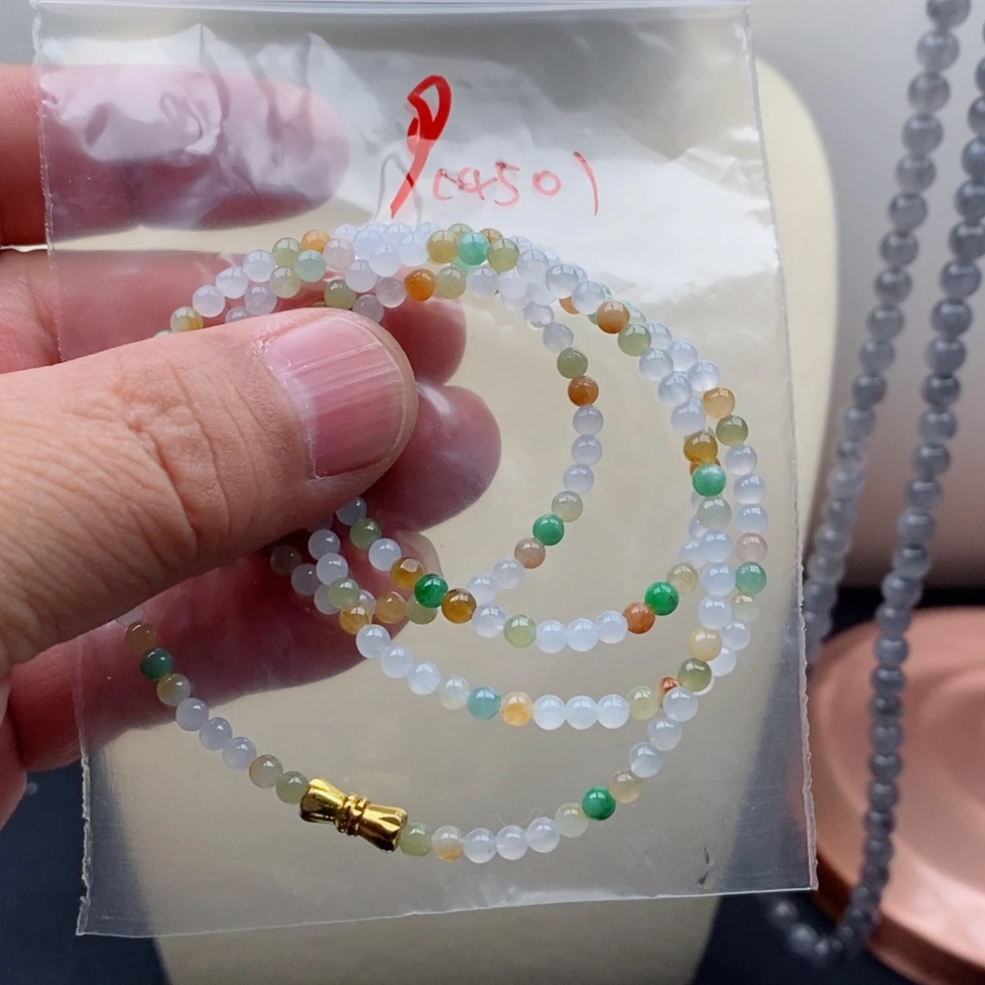 定制翡翠未镶嵌翡翠珠链