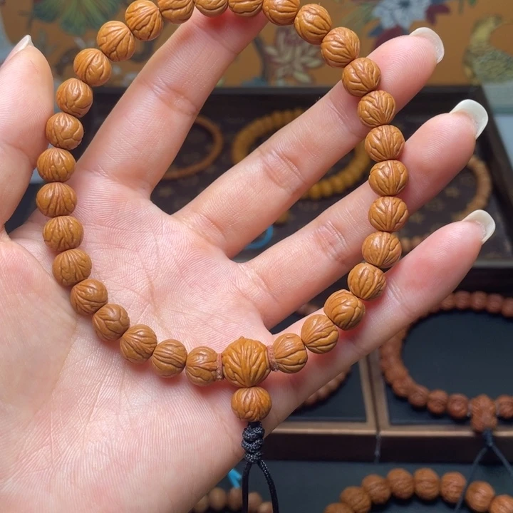 桃核手串龙纹桃核