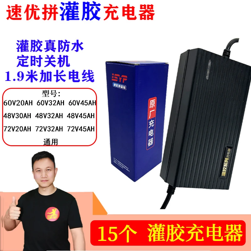 【双12】15个 灌胶防水电动车充电器