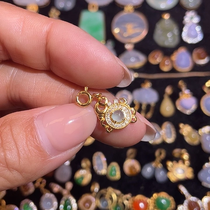 翡翠银S925镶嵌颈饰