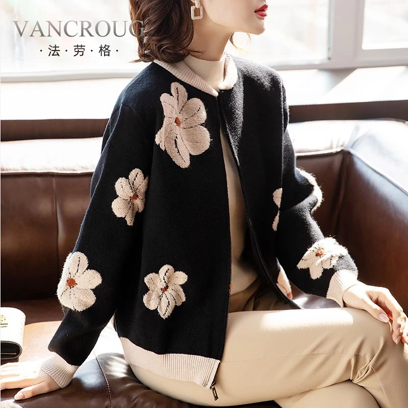 法劳格妈妈秋装外套短款小香风新款中老年女春秋款百搭老钱风女装