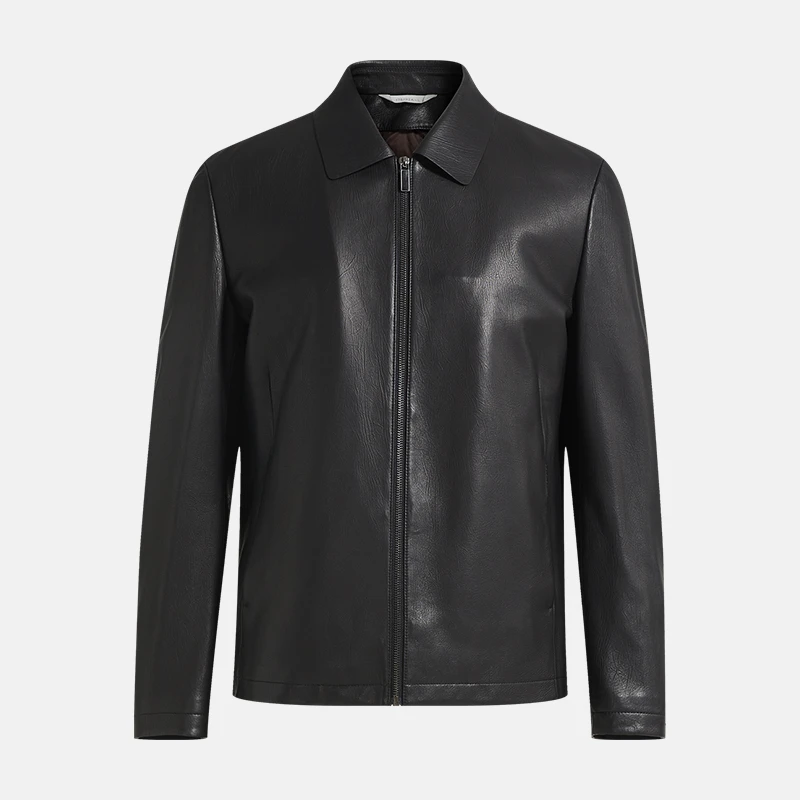 【鹅绒内胆可拆卸皮衣】柒牌男士秋冬厚款羊皮皮衣/727J70180