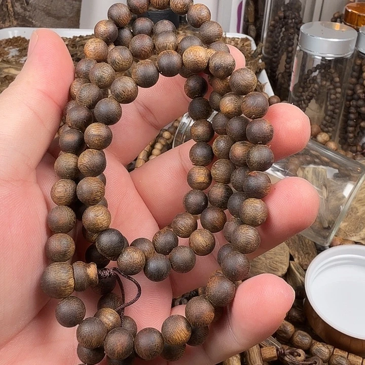 沉香碎屑沉香沉香圆珠卡8大颗粒