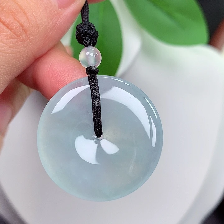 颈饰未镶嵌翡翠平安扣 28.8x4.1mm