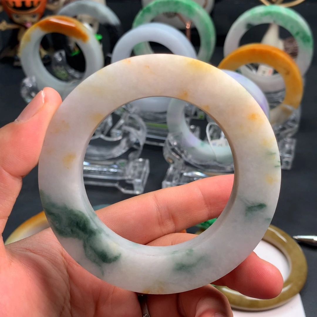 定制翡翠手镯未镶嵌柠***壳