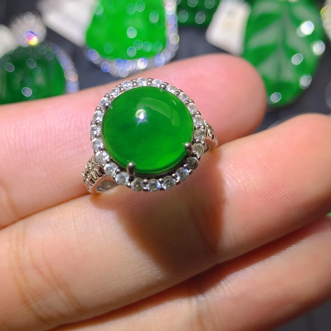 【闪购商品】翡翠戒指银S925镶嵌11111111