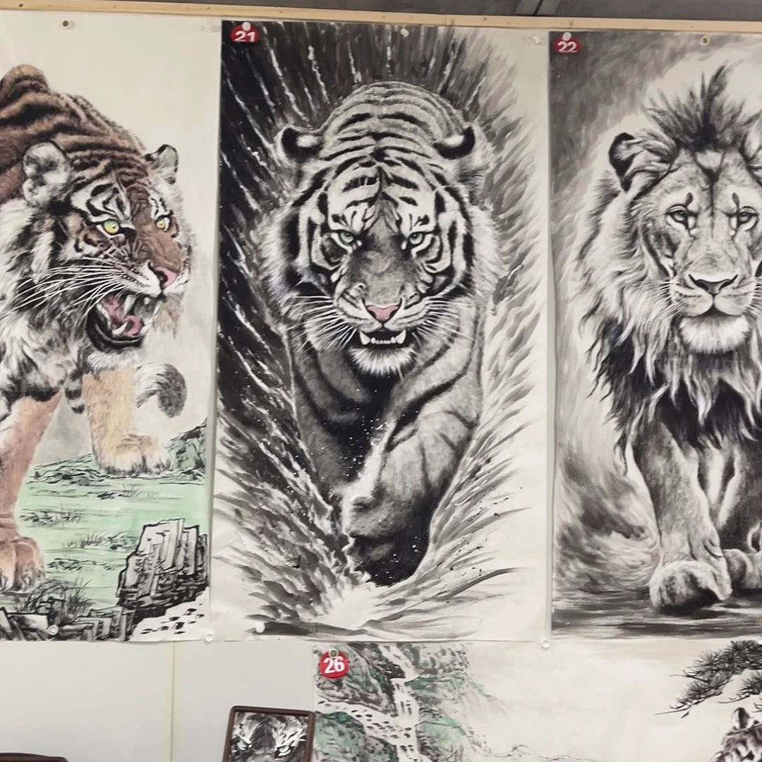 阿***•国画福利作品手绘老虎