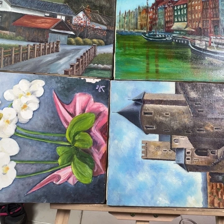 八***海手绘中古版画不退不换