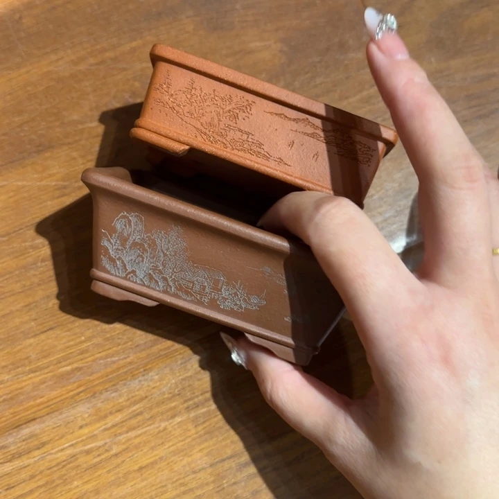 缘***空花盆紫砂半手工制作