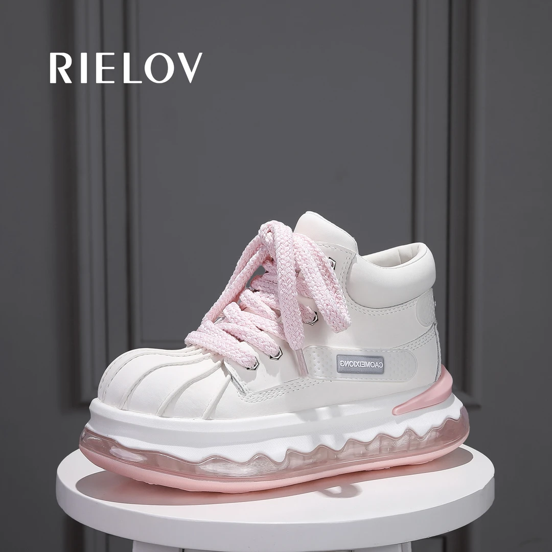 【RIELOV·元气】增高6cm时尚潮流百搭女士休闲鞋秋季高帮板鞋37-20