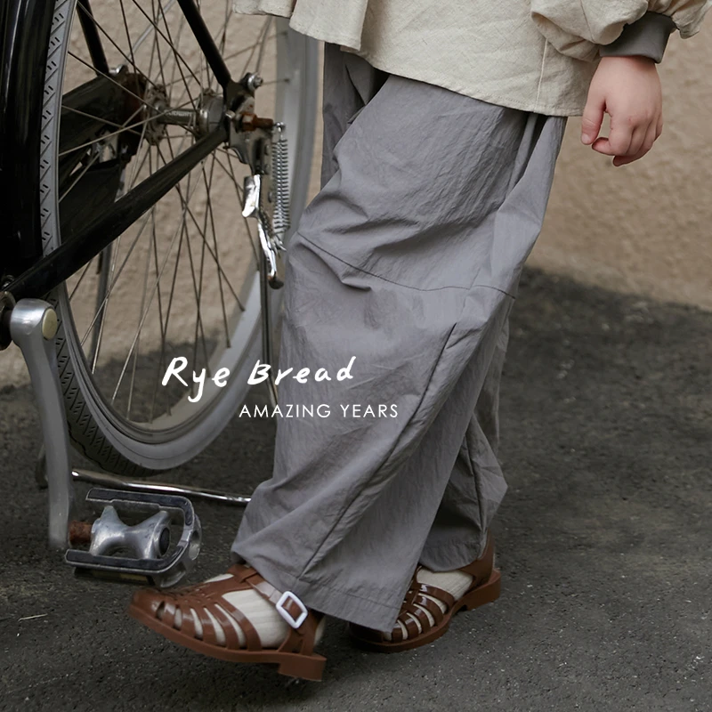 ryebread/黑面包童装 韩系舒适女小童直筒宽松休闲裤24春秋