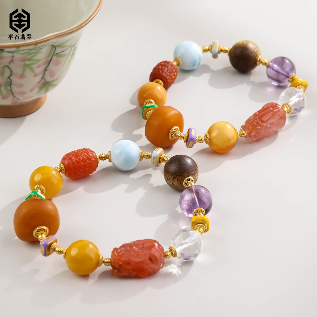【举石臻品】TH1118-1000-0990南红玛瑙手串（一件/多样性发）O