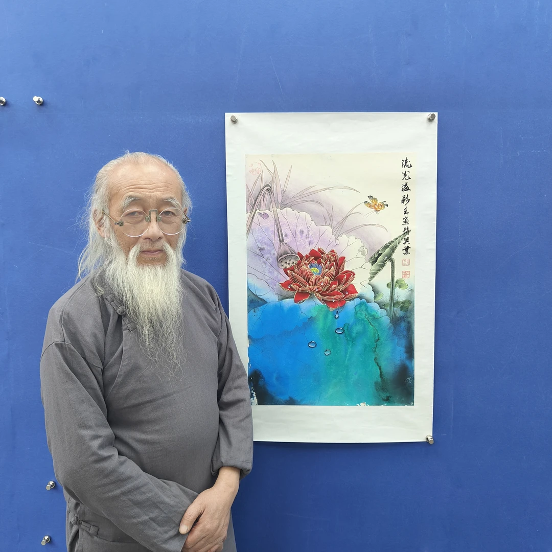 赵兴业《流光溢彩》四尺三开 托裱  68*45cm -天美2