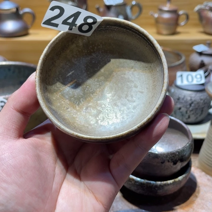 手工制作柴烧茶杯248