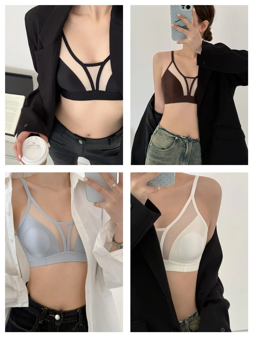 0615珍珠蛋白珠光绸缎bra