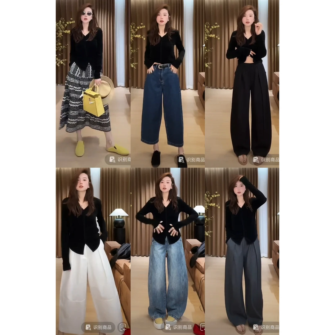 月月不吃鱼2025春款中缝设计极简风冰感醋酸长袖上衣 2503C1375