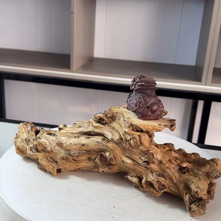 木石榴木榴疤底座摆件