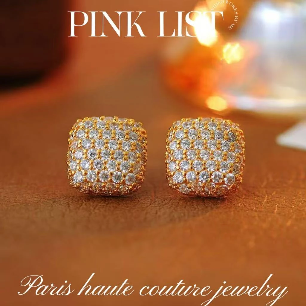 铜合金珐琅耳饰 D3285法★【薄荷少女】PINK LIST 聘戈丽斯 耳钉