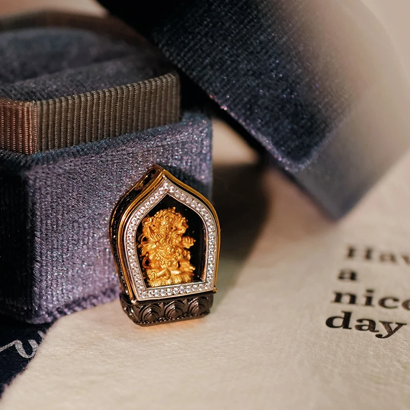 Lonel/洛奈 吊坠925银 玛哈嘎拉六臂吊坠民族风项链复古手工挂坠