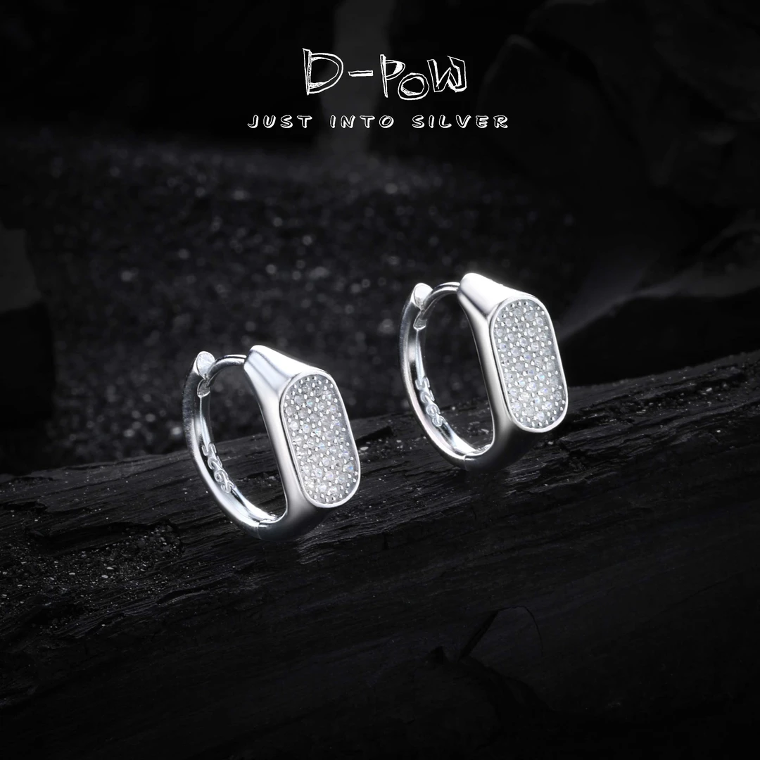 灯小炮 925银合成锆石耳饰 耳扣（9018）气质百搭韩版简约ins个性