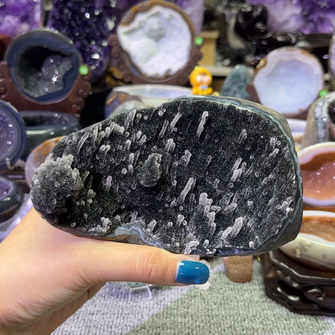 紫晶未镶嵌摆件森林奇石