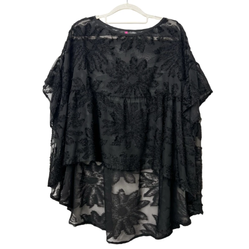 005-黑太阳花前短后长时尚百搭宽松设计师舒适休闲套头高货上衣