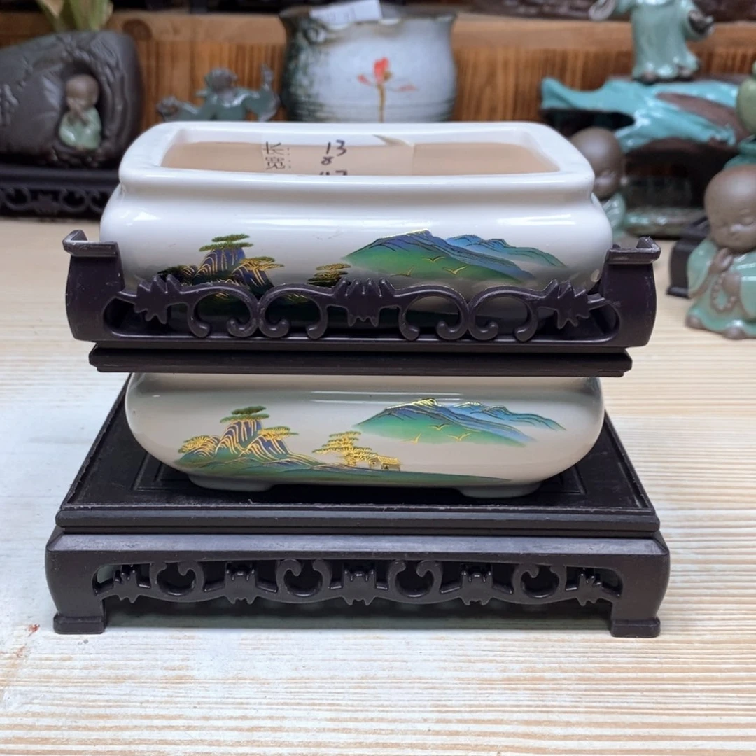 紫砂花盆陶瓷艺术花盆陶瓷