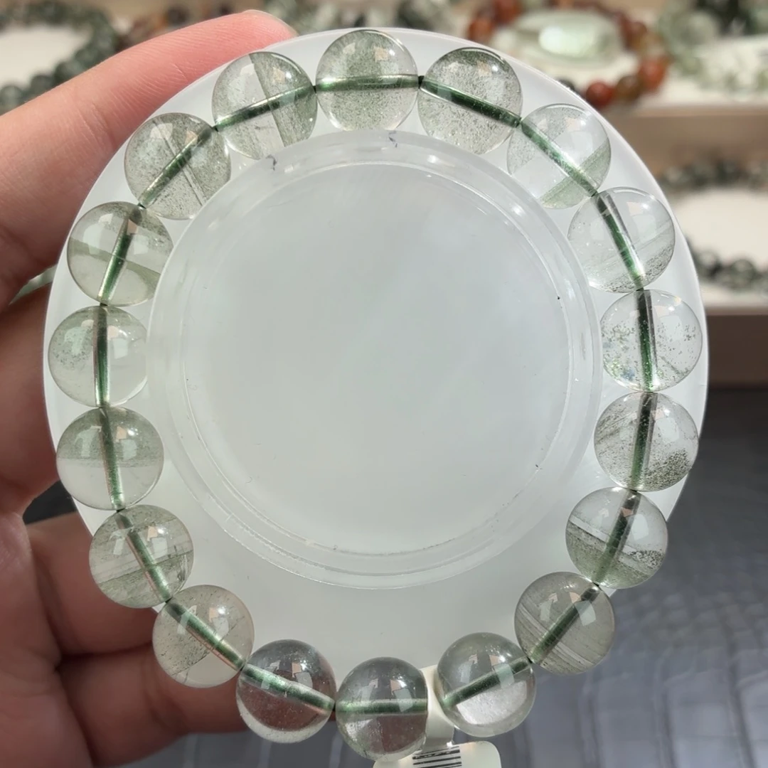 水晶未镶嵌手链5、细沙千层绿幽灵11m