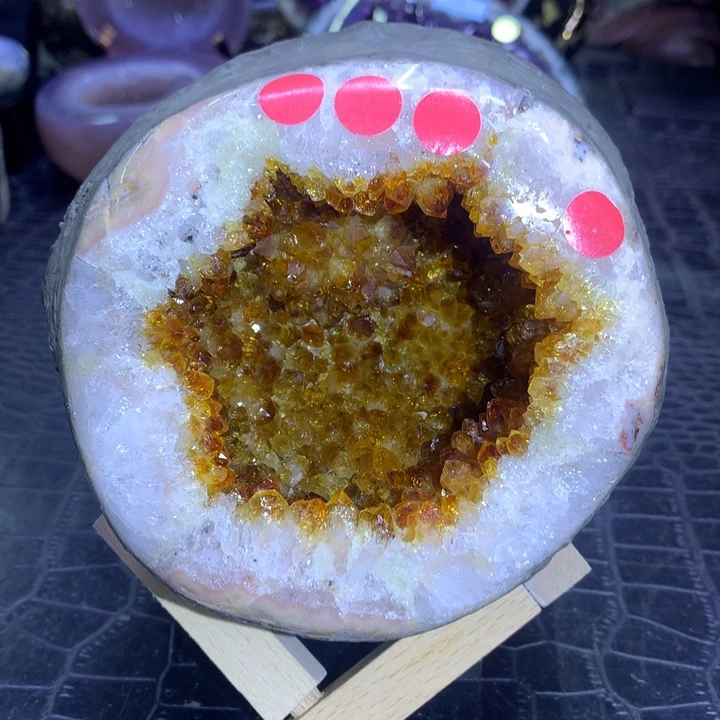 水晶福利黄晶钱袋子未镶嵌