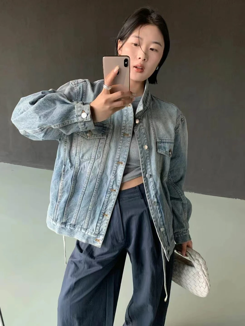 清C Az LongQuan 渐变牛仔外套 Th2812