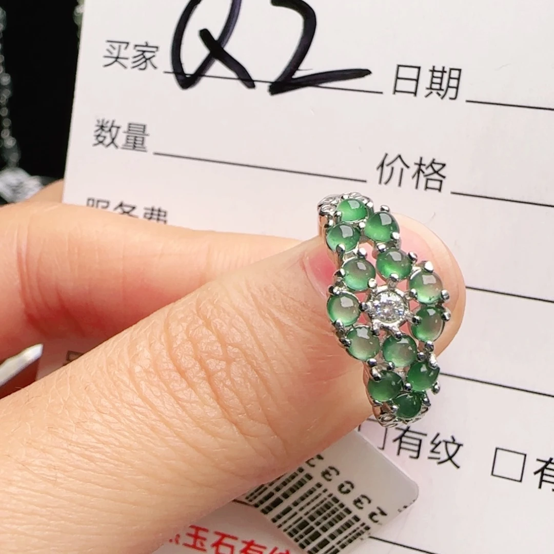 银S925镶嵌手链翡翠