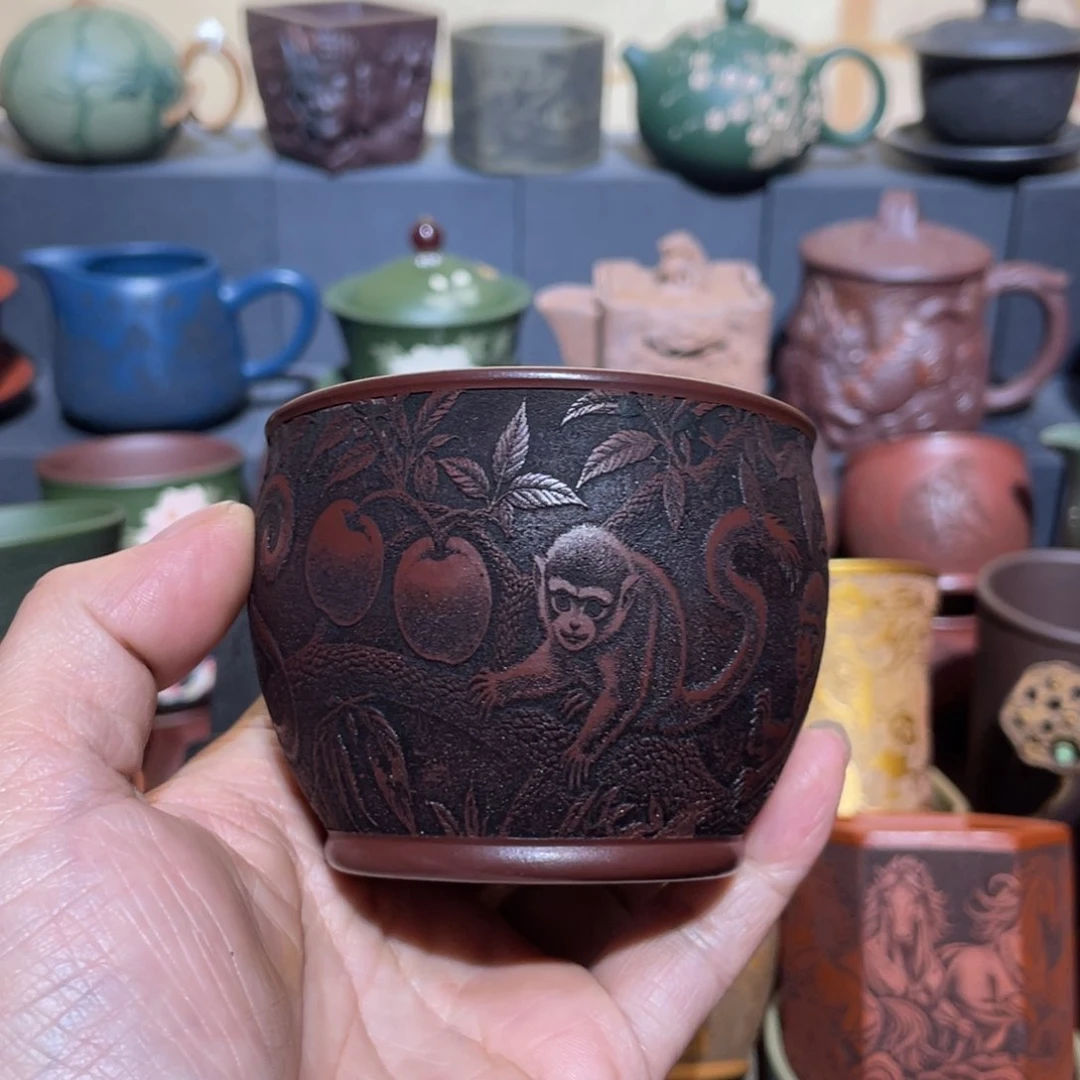 原矿紫砂手工主人杯