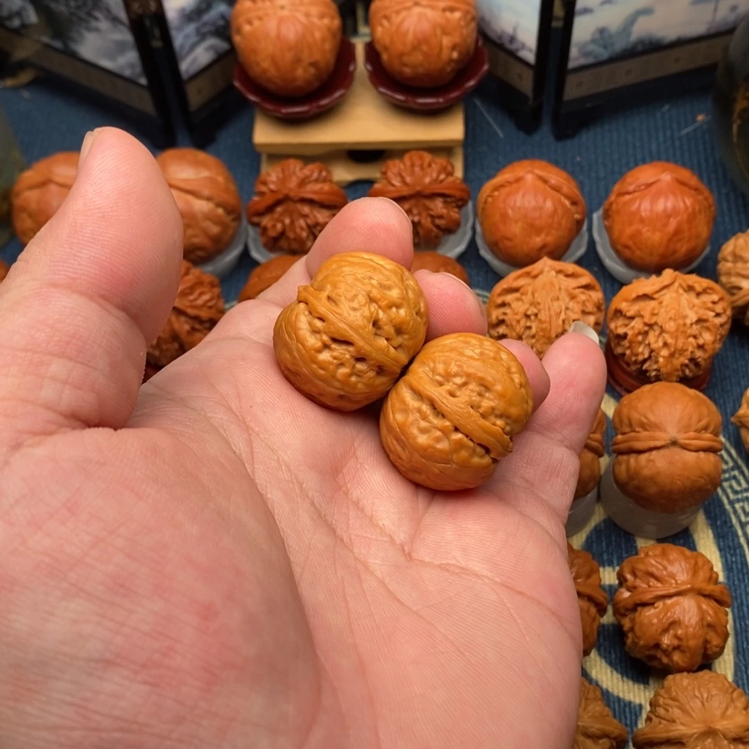 六***爸文玩核桃把件南瓜元宝