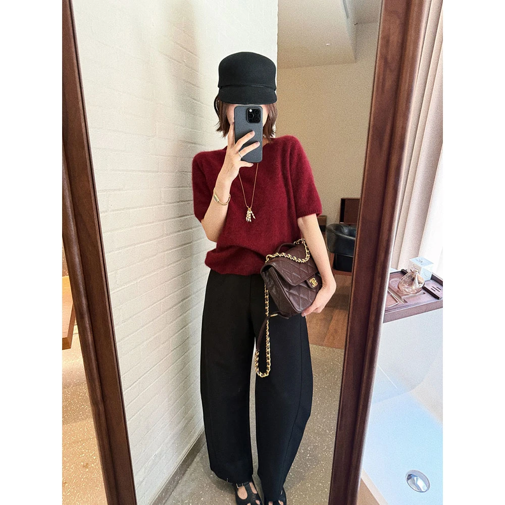 【MGDM】精纺不粘毛！时尚垂感立裁精修小弯刀裤九分休闲西装裤早秋