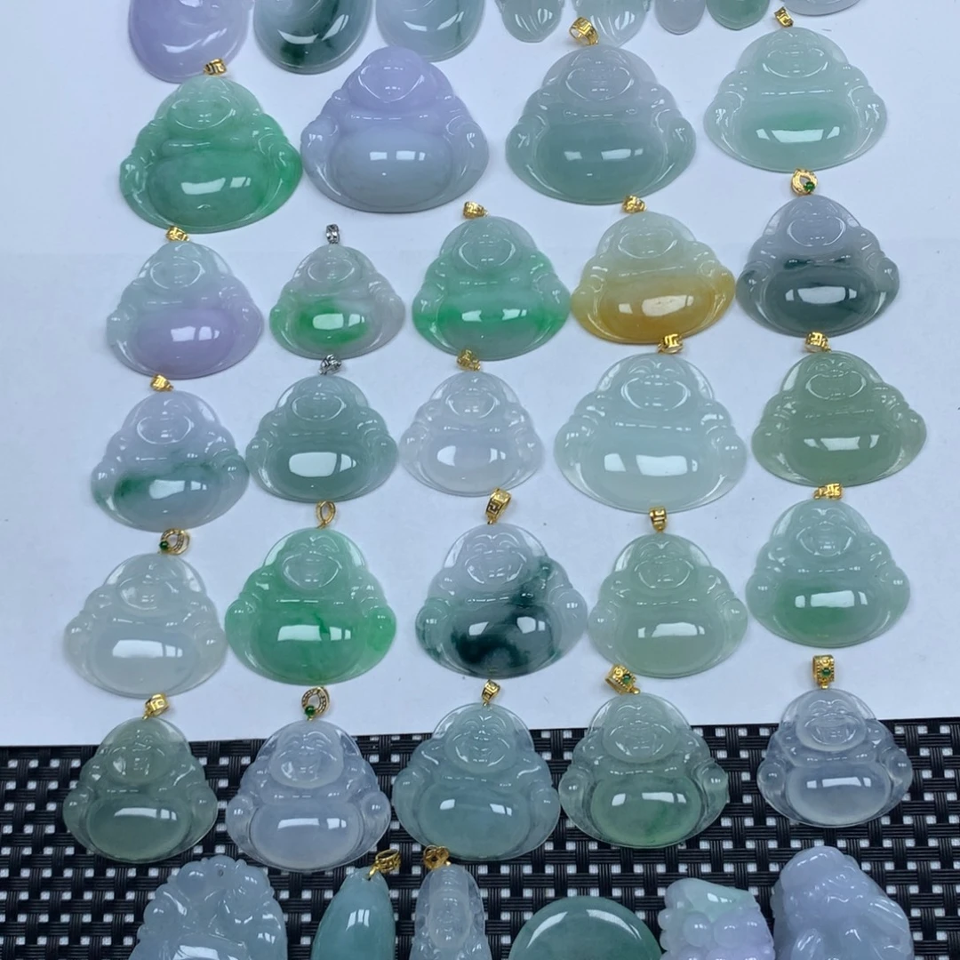 翡翠未镶嵌颈饰天然