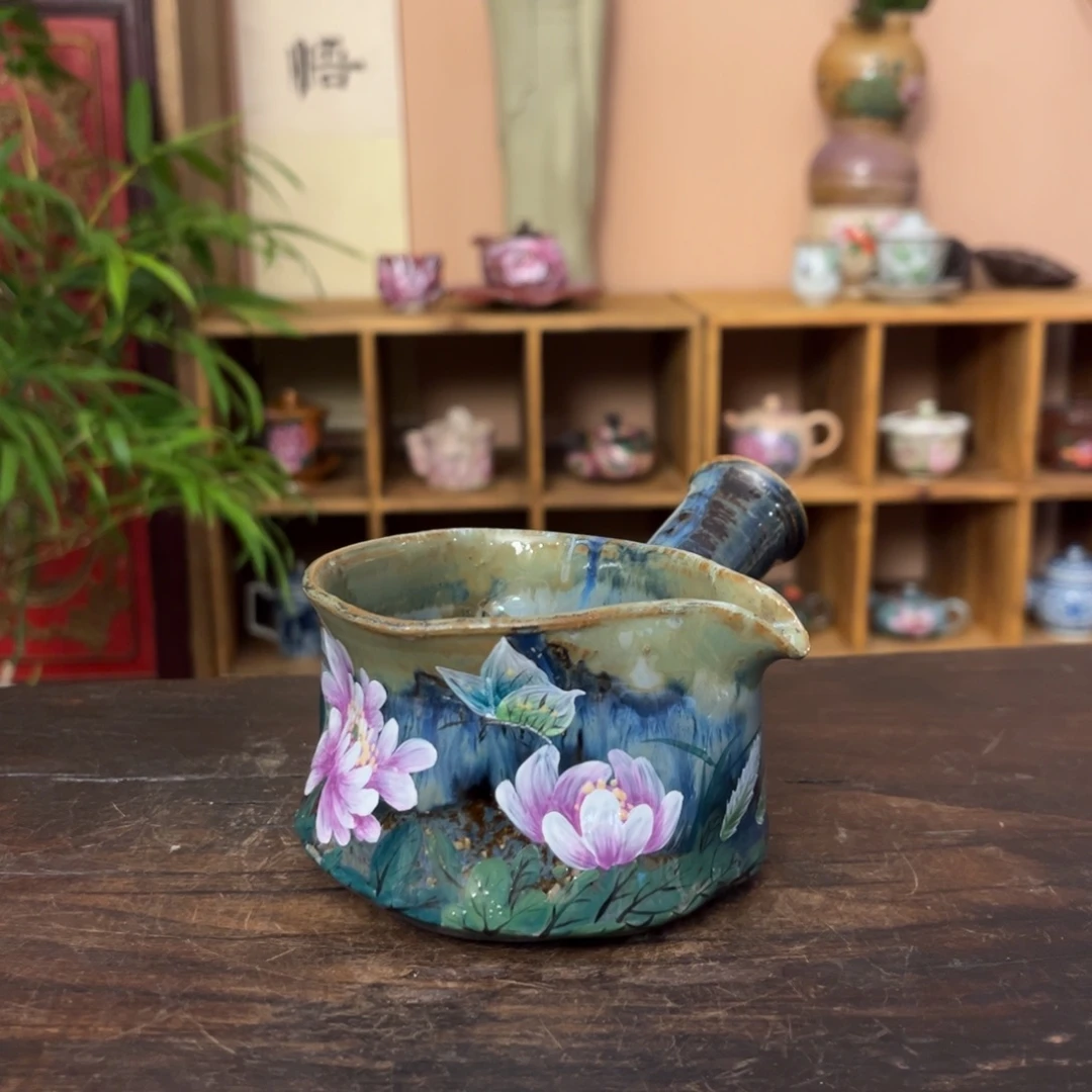 柴烧纯手工手绘陶瓷