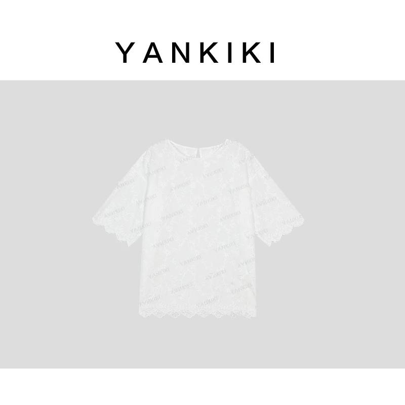 小花罩衫短袖tee YANKIKI 2025夏季款NEW