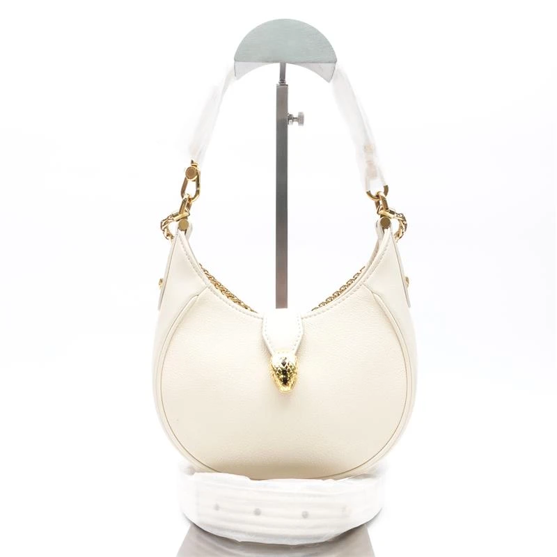 95新 BVLGARI/宝格丽 SERPENTI 米白色单肩包/T_ZY0000373460