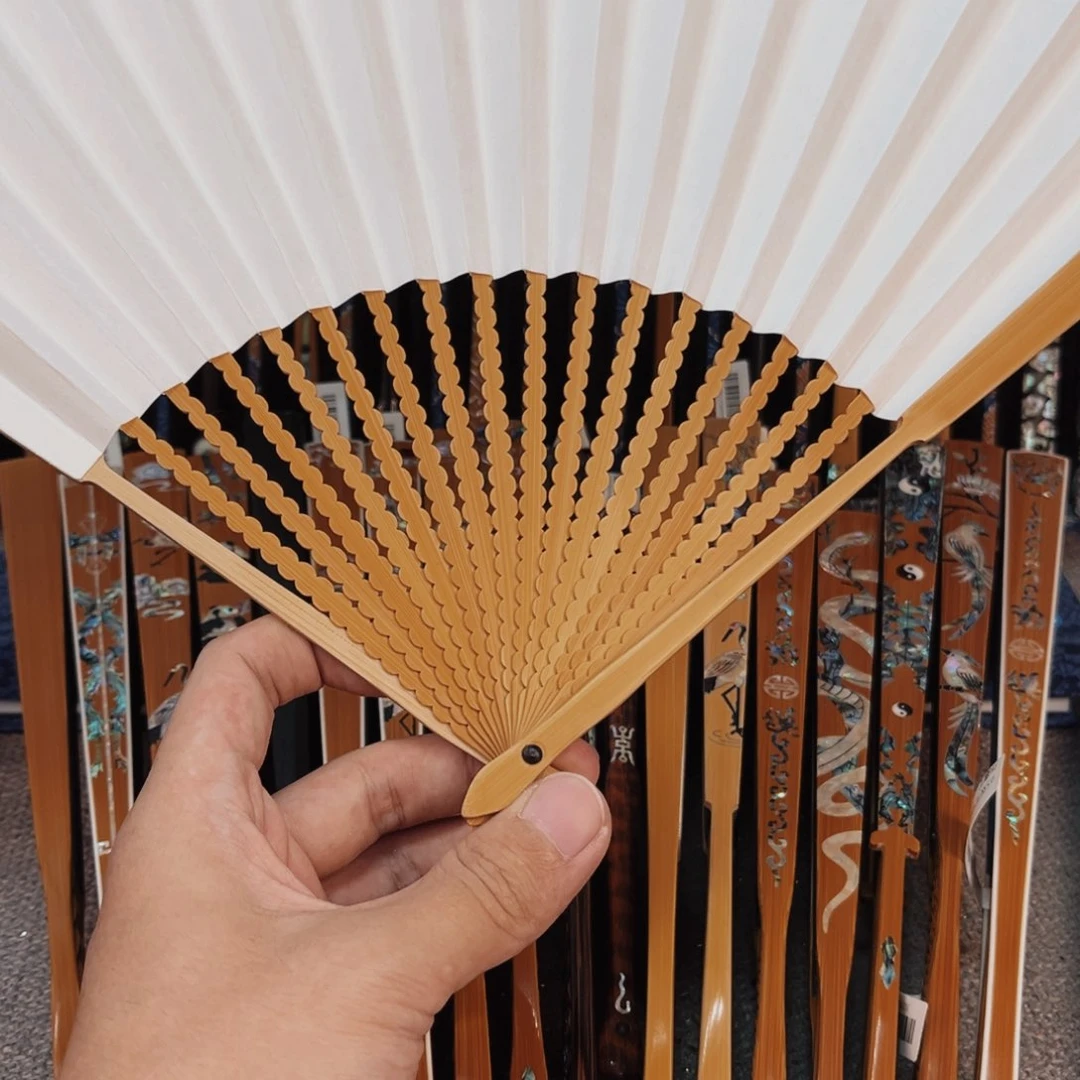 扇子纯手工清风令玉竹折扇