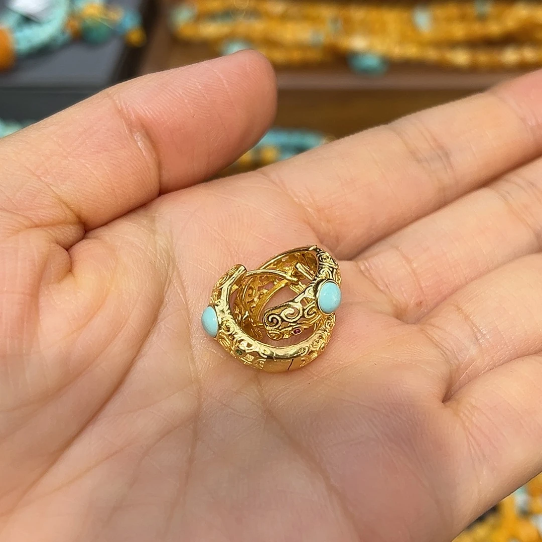 琥珀颈饰银S925镶嵌琥珀耳环多样发其一