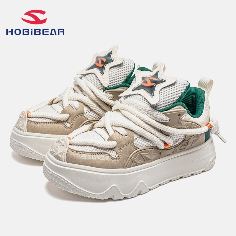HOBIBEAR男鞋年新款男士高档时尚百搭软底轻便休闲运动跑鞋0003