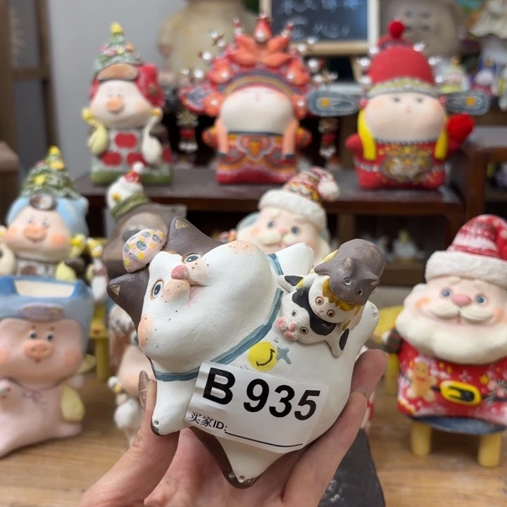 麻***-陶土手工陶艺摆件