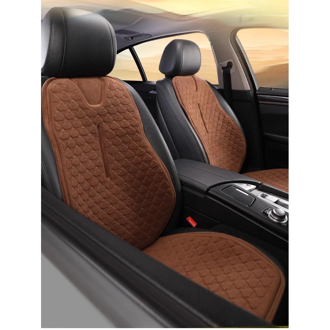 冬季加厚防滑汽车坐垫法兰绒保暖座垫通风办公通用单片屁股垫单座