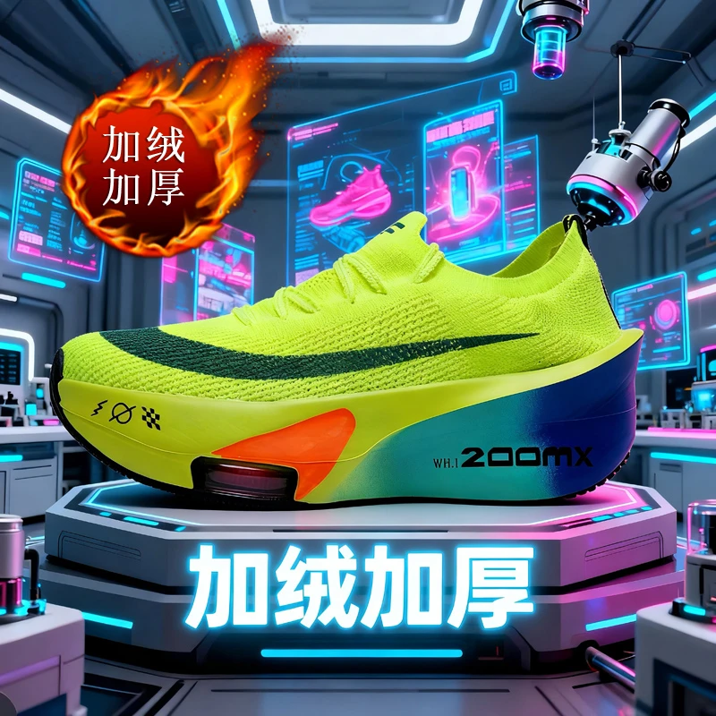 阿尔法三代专业跑鞋加绒男童碳板专业竞速跑步鞋学生中考赤兔9Pro