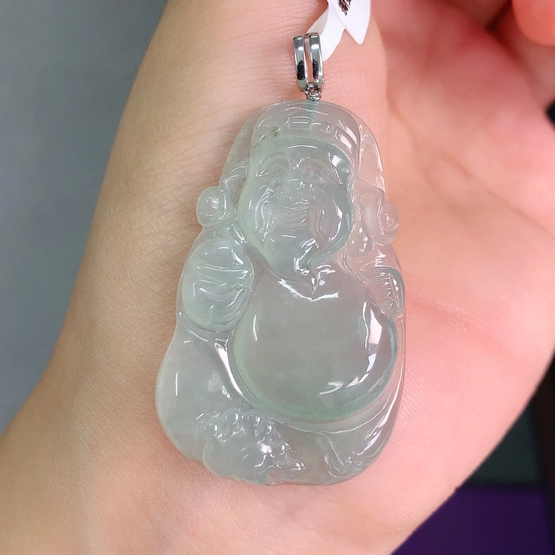 颈饰18K金镶嵌翡翠44.5-28-5.8